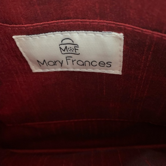 Mary Frances Catch Me Crossbody Clutch Baseball Theme Handbag Beaded Embroidered - Picture 3 of 5